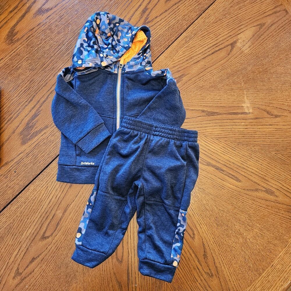 Athletic Works Baby Boys’ Hoodie‎ and Pants Set 2-Piece 6-9 Months Blue Joggers